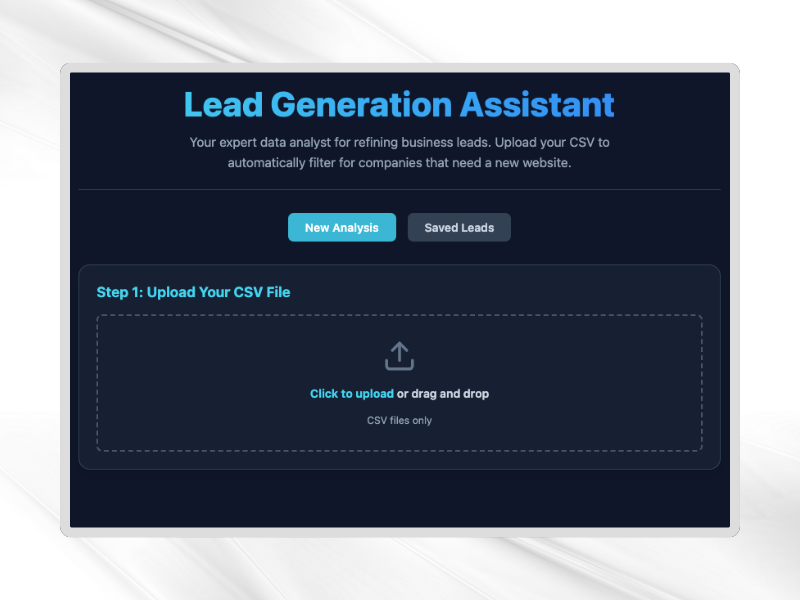 Software per analisi CSV - Lead generation