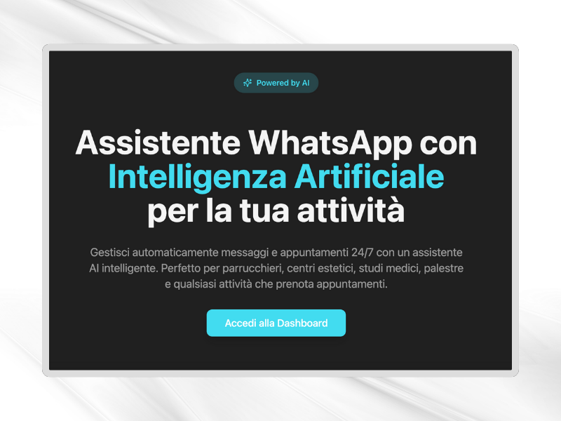 Agente Ai prenotazione Whatsapp